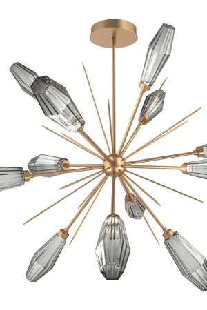 Aalto LED Novel Brass Chandelier Ceiling Light, Starburst Premium