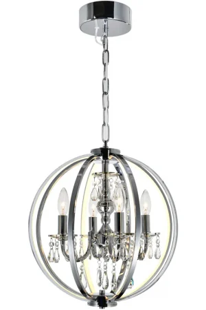 Abia LED 16 inch Chrome Up Chandelier Ceiling Light Final Sale