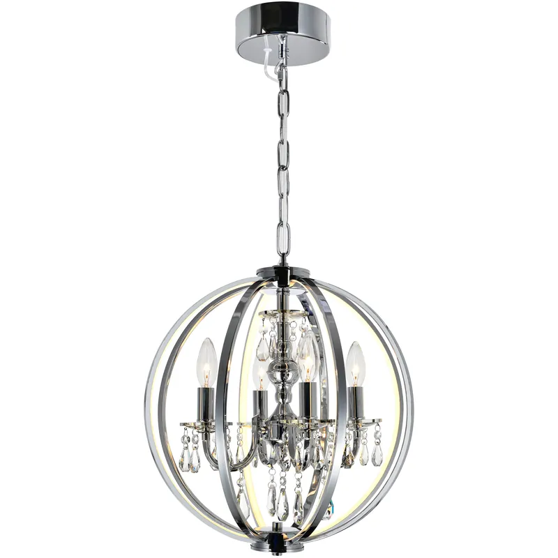 Abia LED 16 inch Chrome Up Chandelier Ceiling Light Final Sale