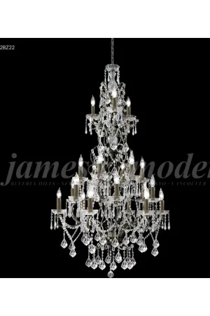 Charleston 21 Light 33 inch Bronze Large Entry Crystal Chandelier Ceiling Light, Large Exclusive Offer