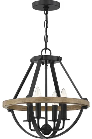 Bartlett 4 Light 16 inch Earth Black Pendant Ceiling Light Latest