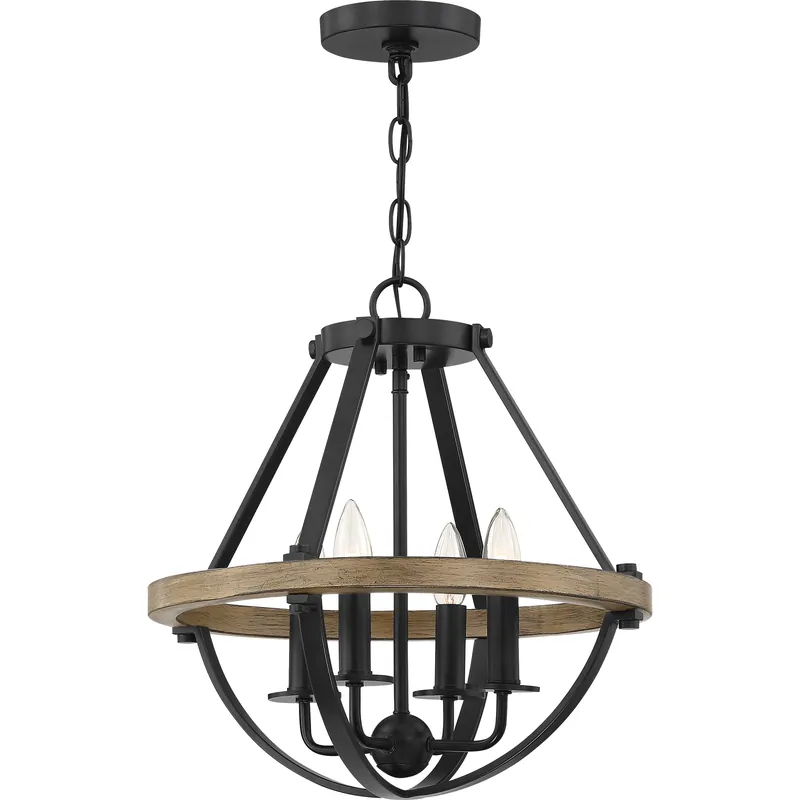 Bartlett 4 Light 16 inch Earth Black Pendant Ceiling Light Latest