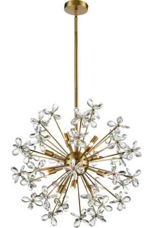 Adelle 12 Light 25 inch Aged Brass Chandelier Ceiling Light Free Shipping
