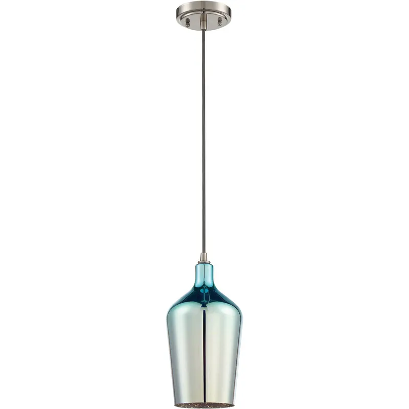 Best Choice Bejamin 1 Light 6 inch Brushed Polished Nickel Mini Pendant Ceiling Light