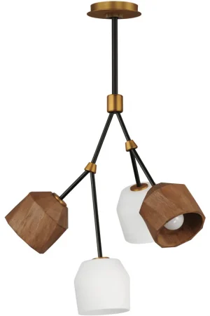 Akimbo LED 21.75 inch Dark Bronze and Antique Brass Multi-Light Pendant Ceiling Light Markdown