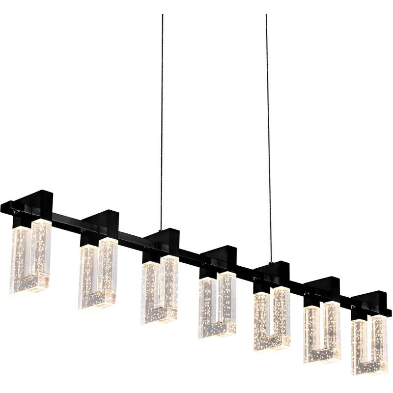 Artisan Collection/SORRENTO Series Linear Chandelier Ceiling Light in Black Instant Buy