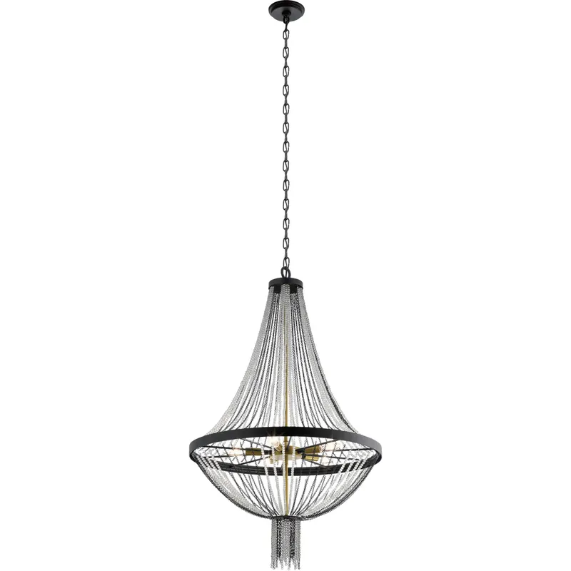 Alexia 5 Light 24 inch Textured Black Chandelier 1 Tier Small Ceiling Light, Small While Supplies Last