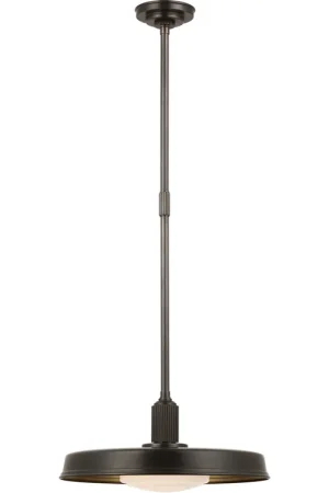 Chapman & Myers Ruhlmann LED 18 inch Bronze Factory Pendant Ceiling Light Latest