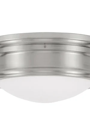 Astor 2 Light 13 inch Brushed Nickel Flush Mount Ceiling Light Best Price