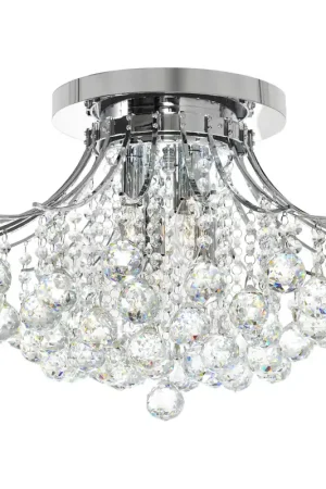 Best Seller Princess 6 Light 20 inch Chrome Flush Mount Ceiling Light