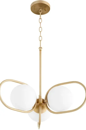 Belmont 3 Light 23 inch Aged Brass Chandelier Ceiling Light Final Sale