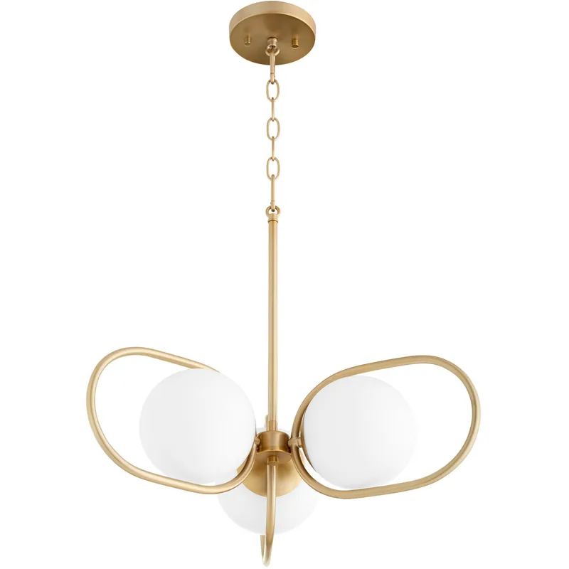 Belmont 3 Light 23 inch Aged Brass Chandelier Ceiling Light Final Sale