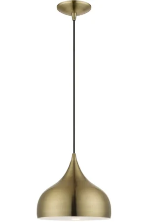 Amador 1 Light 10 inch Antique Brass Pendant Ceiling Light Buy Today