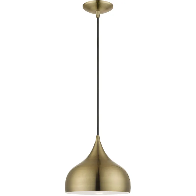 Amador 1 Light 10 inch Antique Brass Pendant Ceiling Light Buy Today
