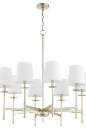 Belshaw 8 Light 33 inch Aged Silver Leaf Chandelier Ceiling Light Holiday Sale