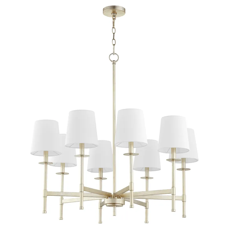 Belshaw 8 Light 33 inch Aged Silver Leaf Chandelier Ceiling Light Holiday Sale