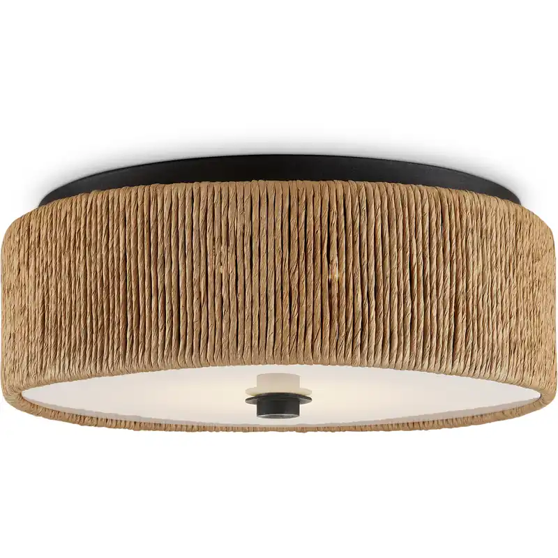 Brownell 1 Light 14 inch Blacksmith/Natural Flush Mount Ceiling Light Professional Grade