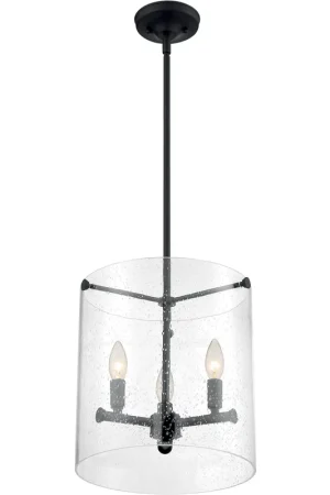 Bransel 3 Light 12 inch Matte Black Pendant Ceiling Light While Supplies Last