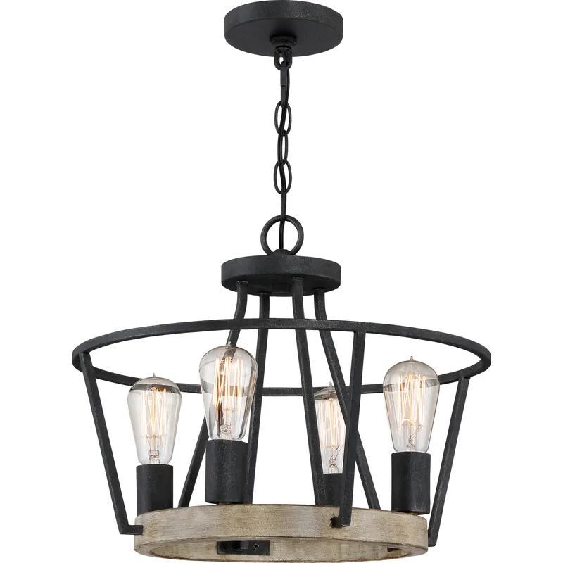 Brockton 4 Light 18 inch Grey Ash Pendant Ceiling Light Trending
