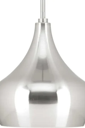 Budget Onion LED LED 10 inch Brushed Nickel Pendant Ceiling Light, Progress LED