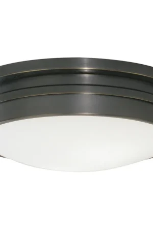 Buy Online Roderick 3 Light 17 inch Deep Patina Bronze Flushmount Ceiling Light