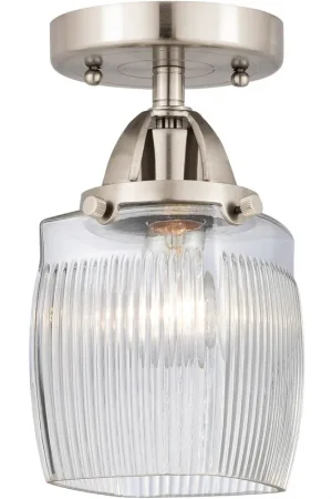 Affordable Nouveau 2 Colton LED 6 inch Brushed Satin Nickel Semi-Flush Mount Ceiling Light