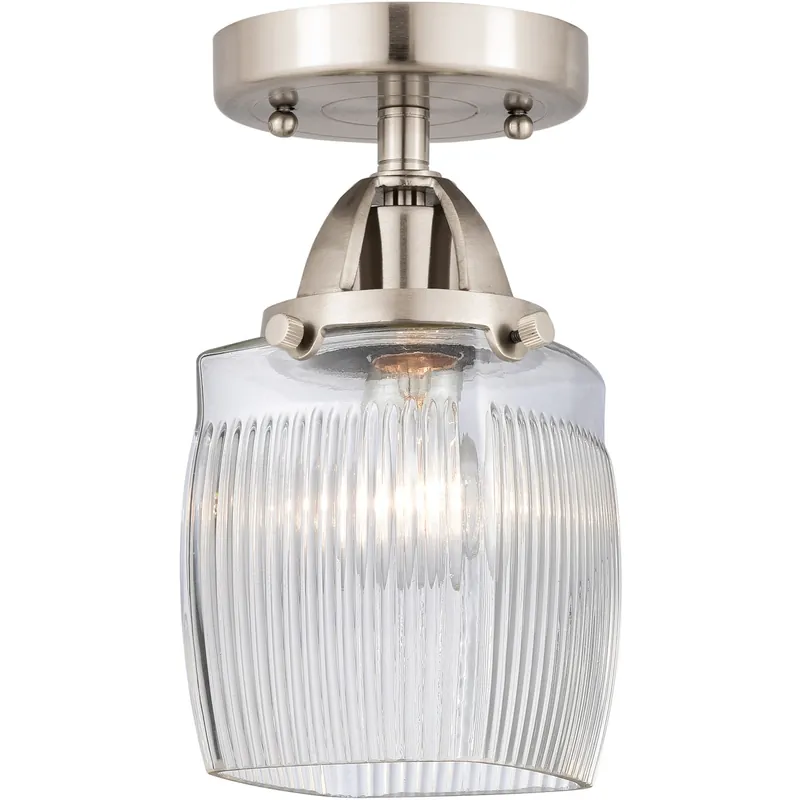 Affordable Nouveau 2 Colton LED 6 inch Brushed Satin Nickel Semi-Flush Mount Ceiling Light
