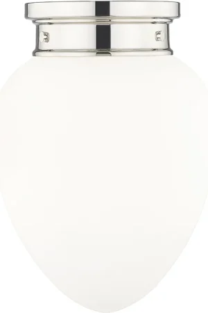 Bargain Gideon 1 Light 10 inch Polished Nickel Flush Mount Ceiling Light