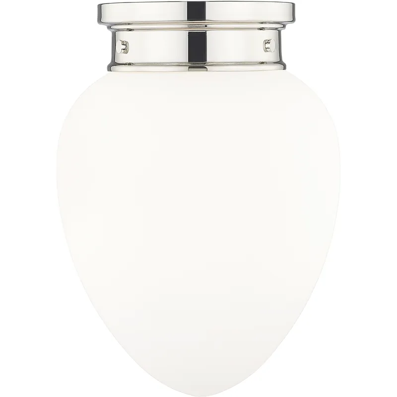 Bargain Gideon 1 Light 10 inch Polished Nickel Flush Mount Ceiling Light