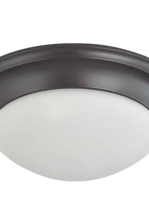 Affordable Brentwood 3 Light 17 inch Mahogany Bronze Flush Mount Ceiling Light