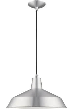Allison 1 Light 16 inch Brushed Aluminum Mini Pendant Ceiling Light Wholesale