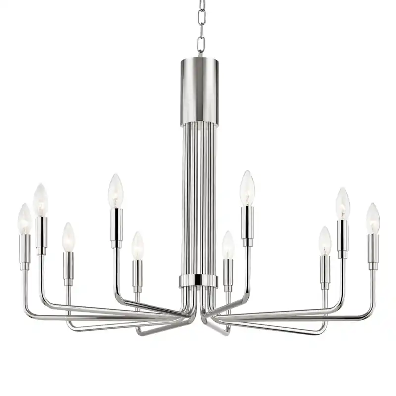 Brigitte 10 Light 32 inch Polished Nickel Pendant Ceiling Light Cheap