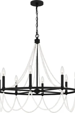 Brigitta 8 Light 30 inch Matte Black Chandelier Ceiling Light Clearance