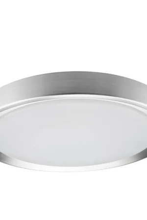 Authentic Flynn LED 11.75 inch Satin Chrome Flush Mount Ceiling Light