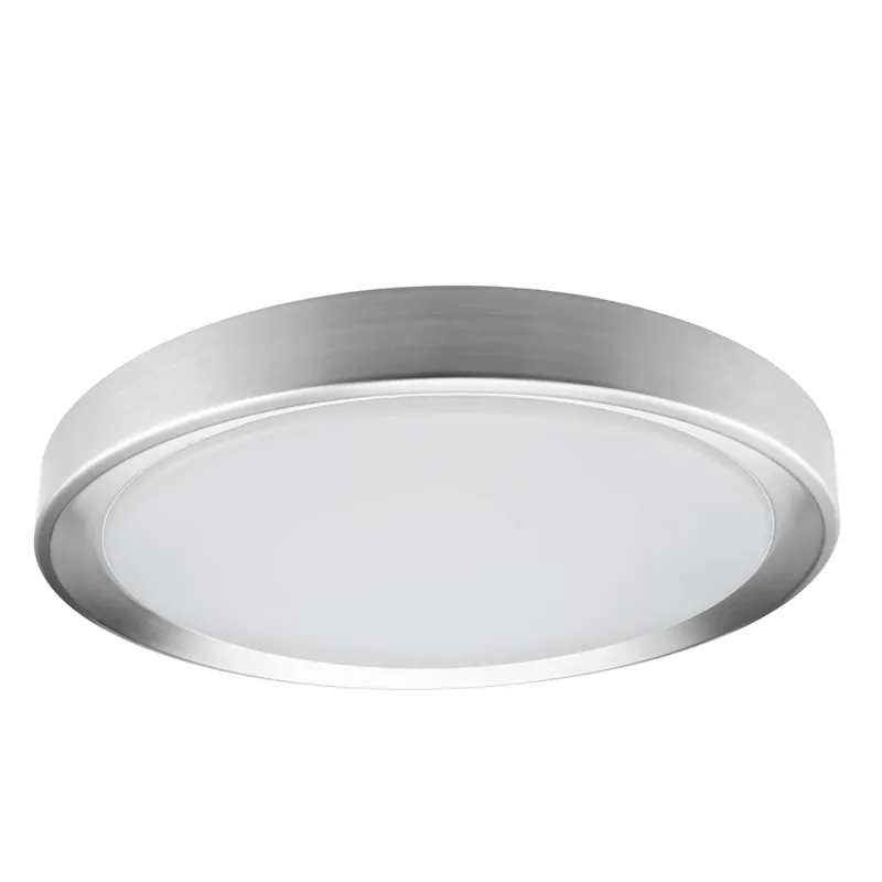 Authentic Flynn LED 11.75 inch Satin Chrome Flush Mount Ceiling Light