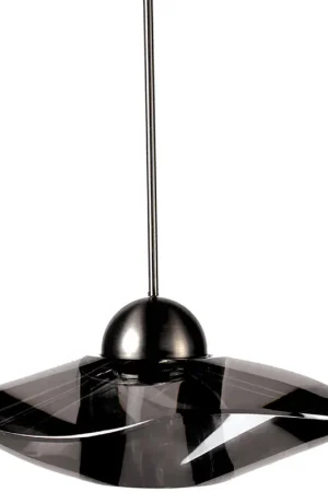 Authentic Eternity Jewelry LED 7 inch Brushed Nickel Pendant Ceiling Light in Smoke, Canopy Mount MP