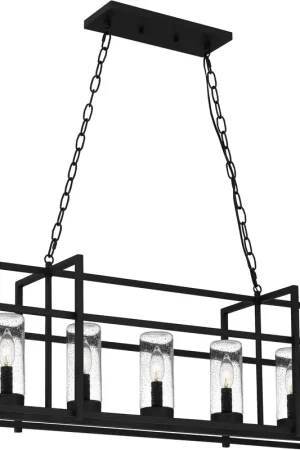 Big Sale Damien 5 Light 37 inch Earth Black Island Light Ceiling Light