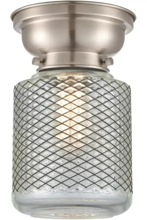 Aditi Stanton LED 6 inch Brushed Satin Nickel Flush Mount Ceiling Light, Aditi Affordable