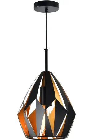 Bulk Order Oxide 1 Light 16 inch Black and Copper Down Pendant Ceiling Light