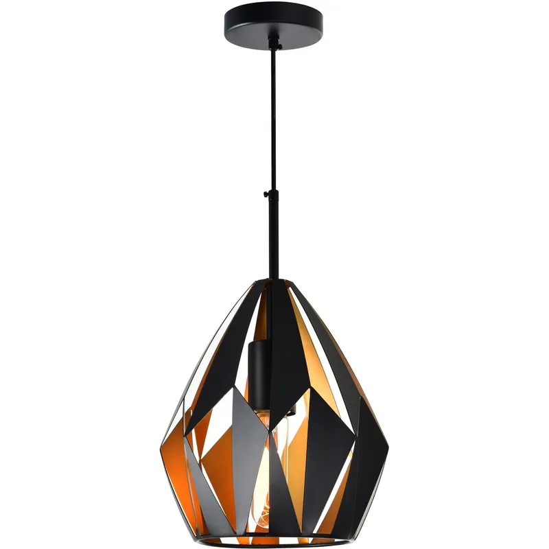 Bulk Order Oxide 1 Light 16 inch Black and Copper Down Pendant Ceiling Light