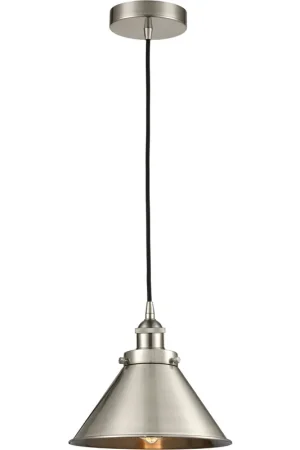 Certified Franklin Restoration Briarcliff LED 10 inch Brushed Satin Nickel Mini Pendant Ceiling Light