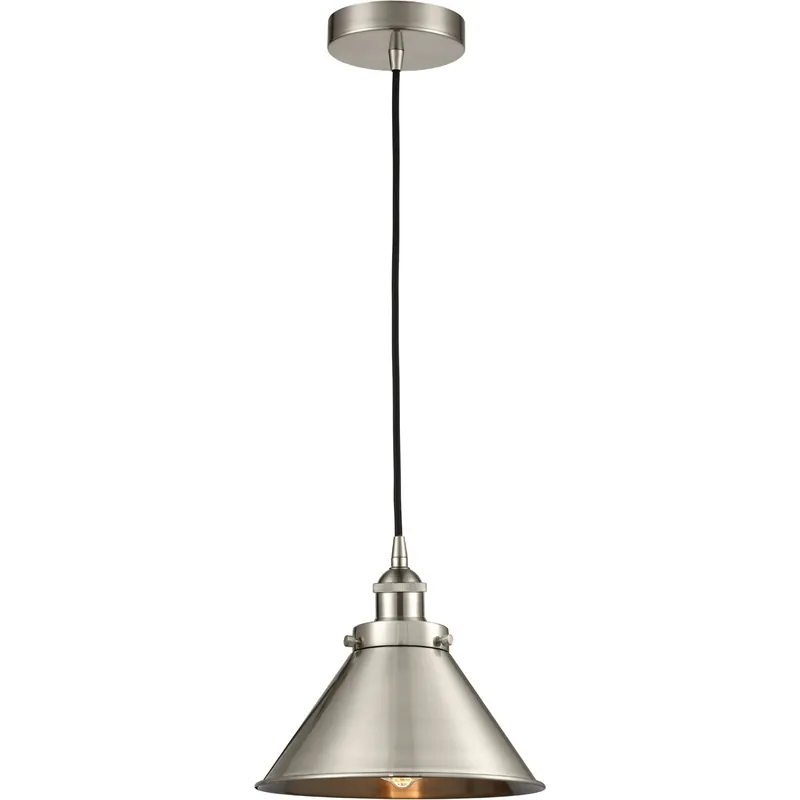 Certified Franklin Restoration Briarcliff LED 10 inch Brushed Satin Nickel Mini Pendant Ceiling Light