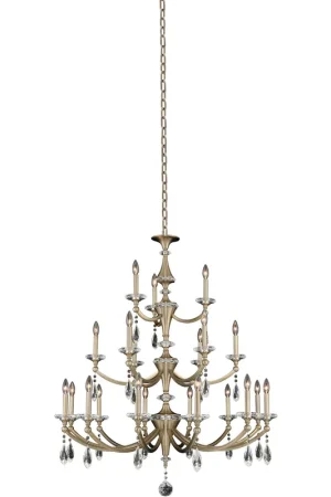Brand New Floridia 21 Light 42 inch Matte Brushed Champagne Gold Chandelier Ceiling Light