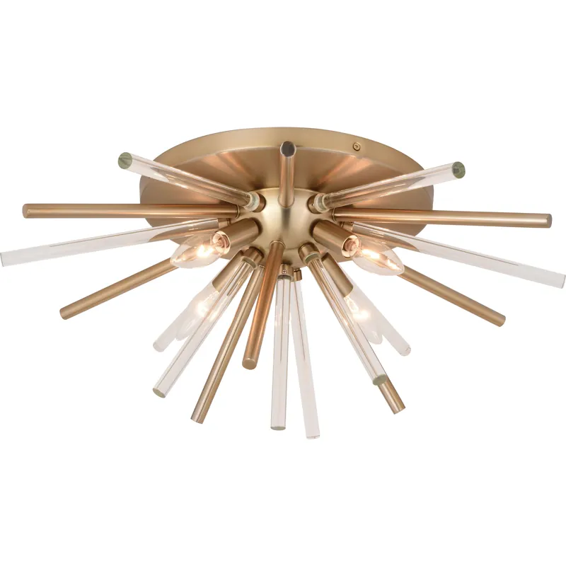 Aria LED 22.5 inch Natural Brass Flush Mount Ceiling Light Popular