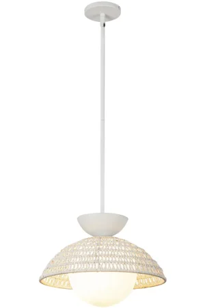 Alora Mood Perth Pendant Ceiling Light in White Genuine