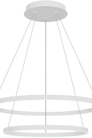 Cerchio LED 31.5 inch White Chandelier Ceiling Light Special Discount