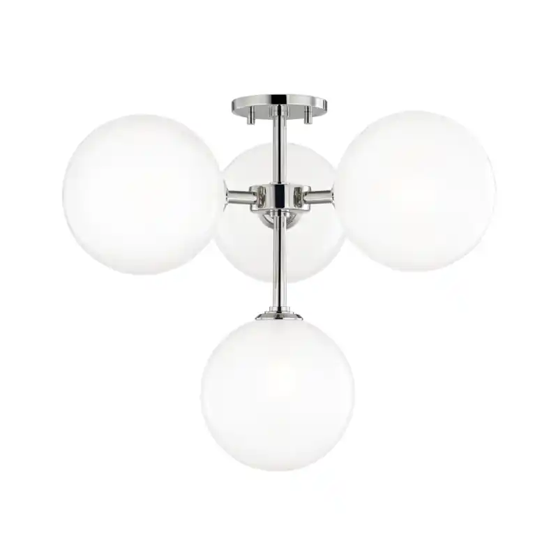 Cheap Ashleigh LED 20 inch Polished Nickel Semi Flush Ceiling Light