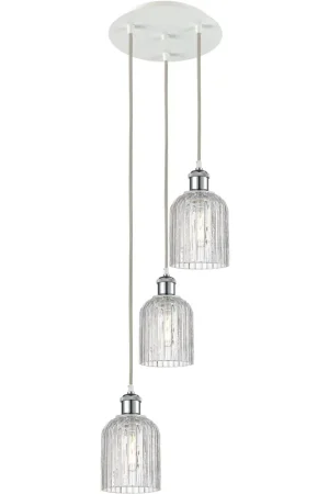 Ballston Bridal Veil 3 Light 11.5 inch White Polished Chrome Cord Hung Multi Pendant Ceiling Light Best Seller