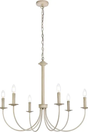 Brielle 6 Light 32 inch Weathered Dove Pendant Ceiling Light Exclusive