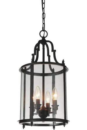 Clearance Desire 4 Light 11 inch Oil Rubbed Bronze Drum Shade Mini Pendant Ceiling Light